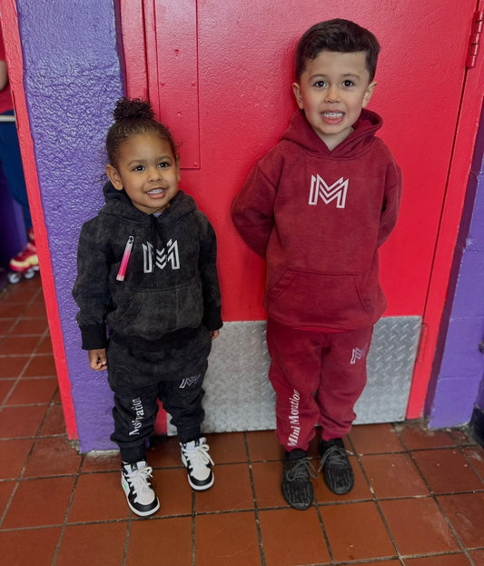 Kids acid wash jogger set