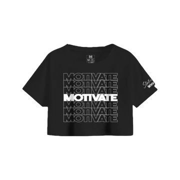 Black Motivate Women's Crop Tee